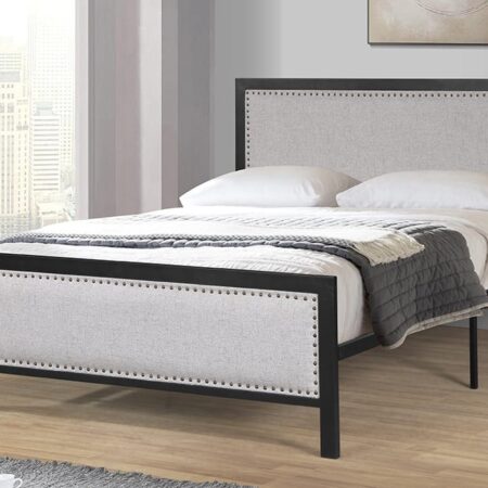 T2206 Queen Size Bed Black Finish