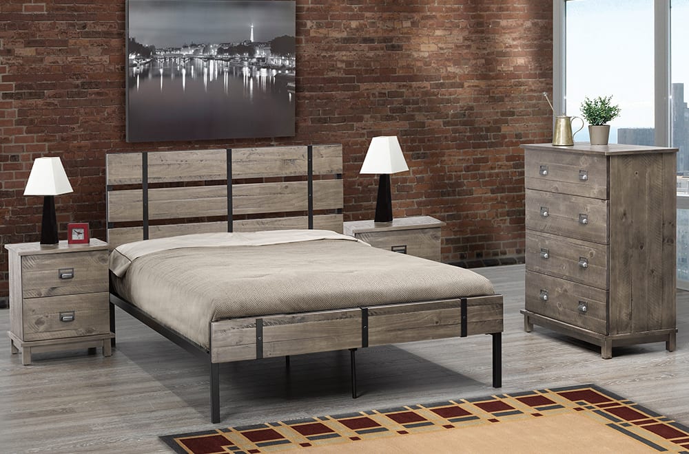 T2337G Queen Size Bed Grey