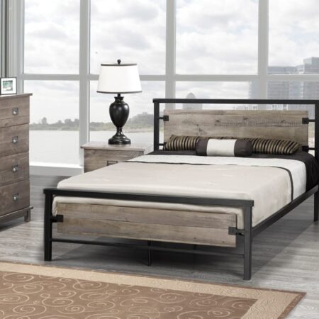 T2339G Queen Size Bed Grey