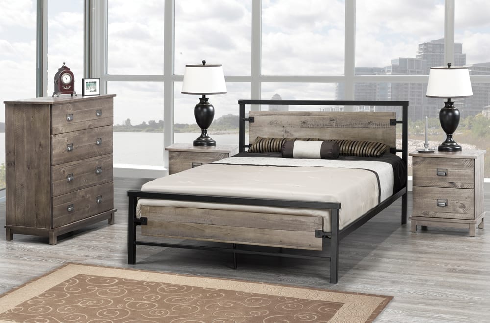 T2339G Queen Size Bed Grey