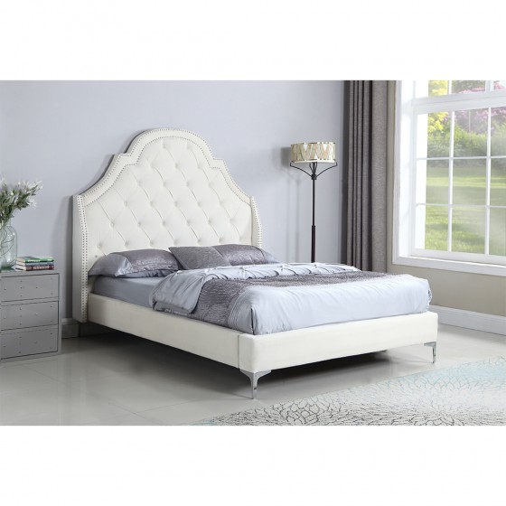 ZQ-1276-BEI QUEEN BED BEIGE