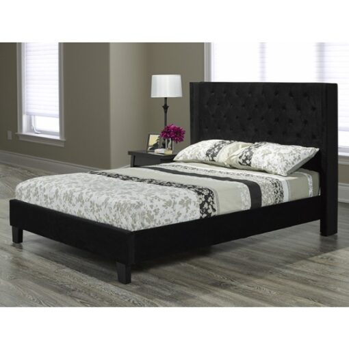 7007Q-BK JIA Queen PLATFORM BED FRAME BLACK