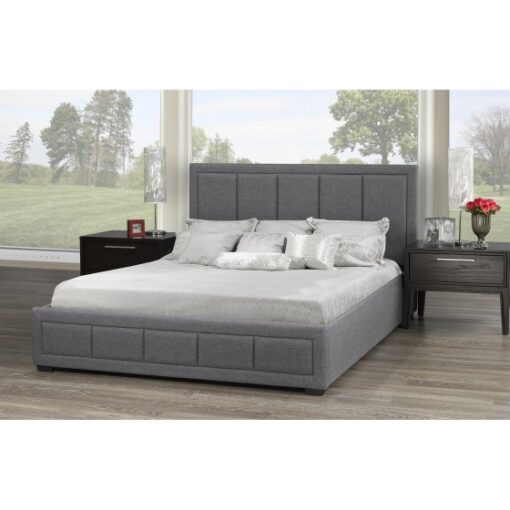 LX828-GR WESTLEY PLATFORM King  BED W/LIFT STORAGE GREY