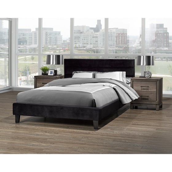 LX895 BLK ORABELLE PLATFORM Queen BED FRAME BLACK