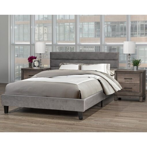 LX895 GR ORABELLE PLATFORM Queen BED FRAME GREY