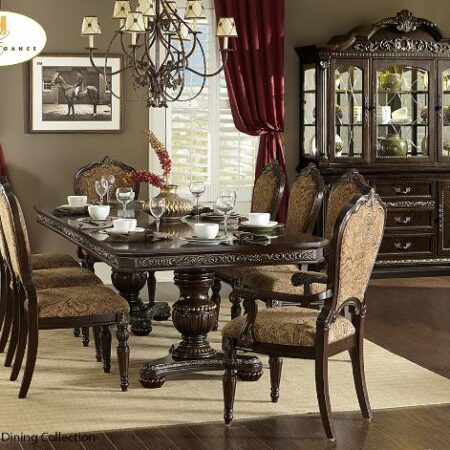 1808-112 11 Pc dining set with hutch and buffet