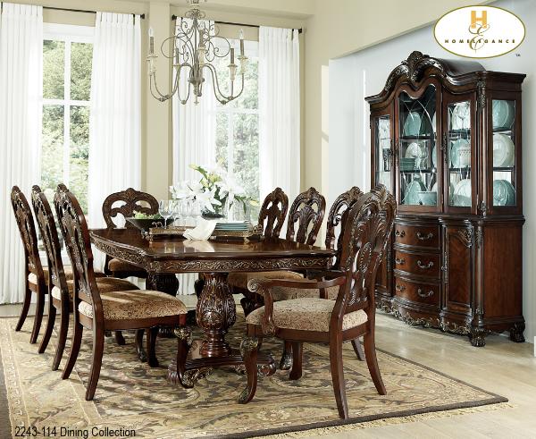 2243-114 9pc dining set with hutch and buffet