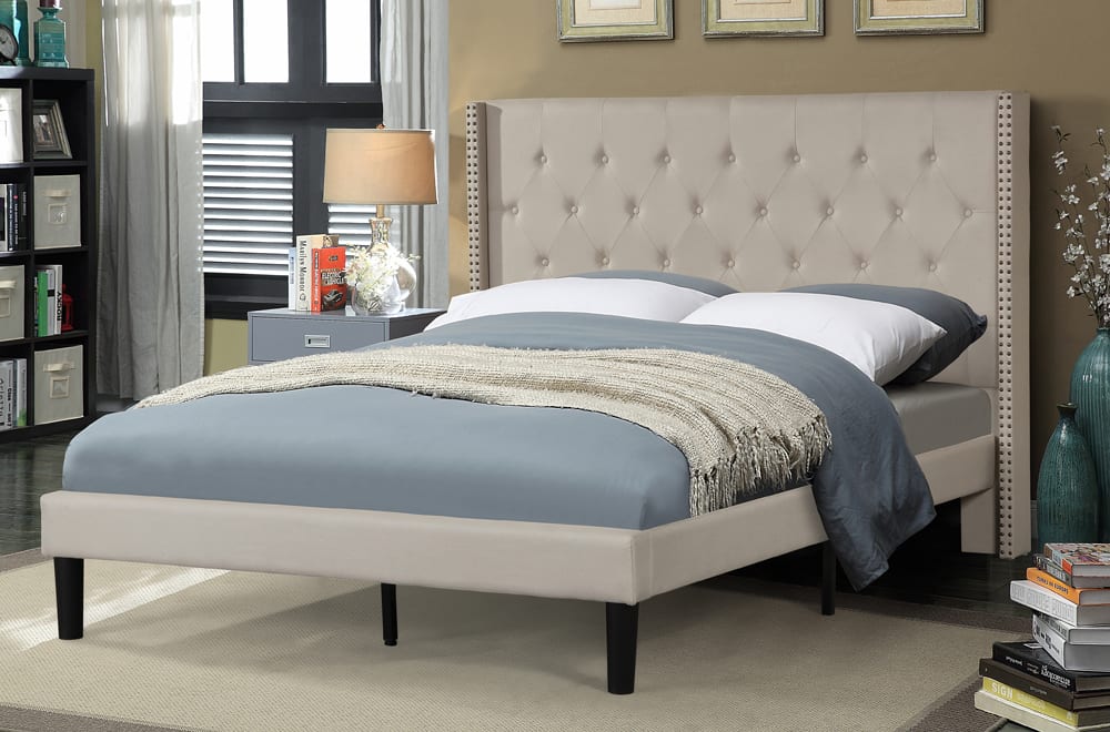 T2352 Queen Size Bed Beige