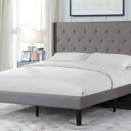 T2352 Queen Size Bed Grey