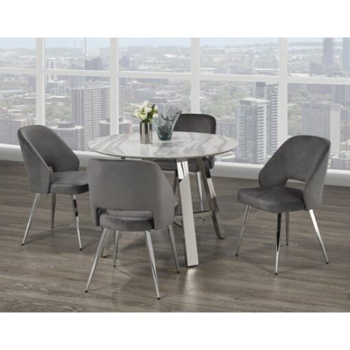 Brassex 5 piece F-1172-GR MABEL DINING SERIES