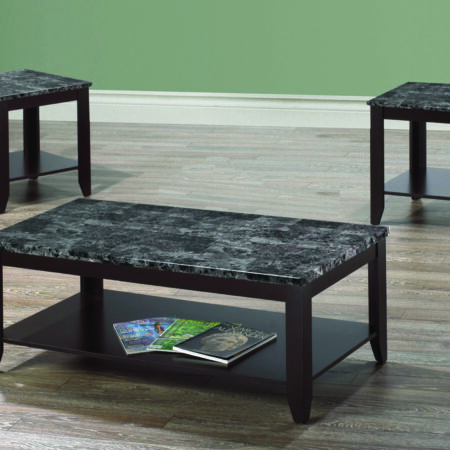 Modern 3-Piece Coffee Table Set with Marble Top