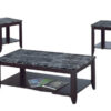 Modern 3-Piece Coffee Table Set with Marble Top