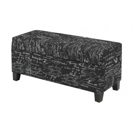 Alternative view of Brassex 2006S BLK STORAGE OTTO SCRIPT FABRIC