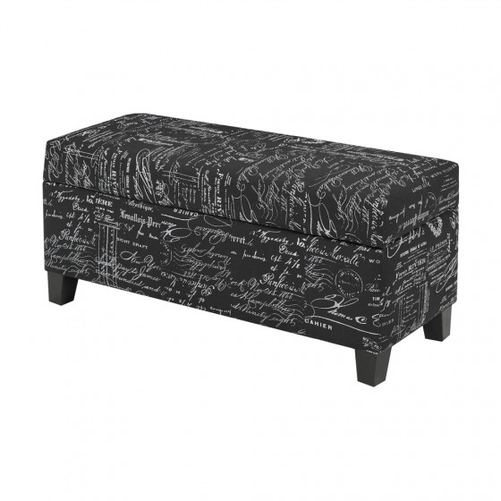 Brassex 2006S BLK STORAGE OTTO SCRIPT FABRIC - Image 2