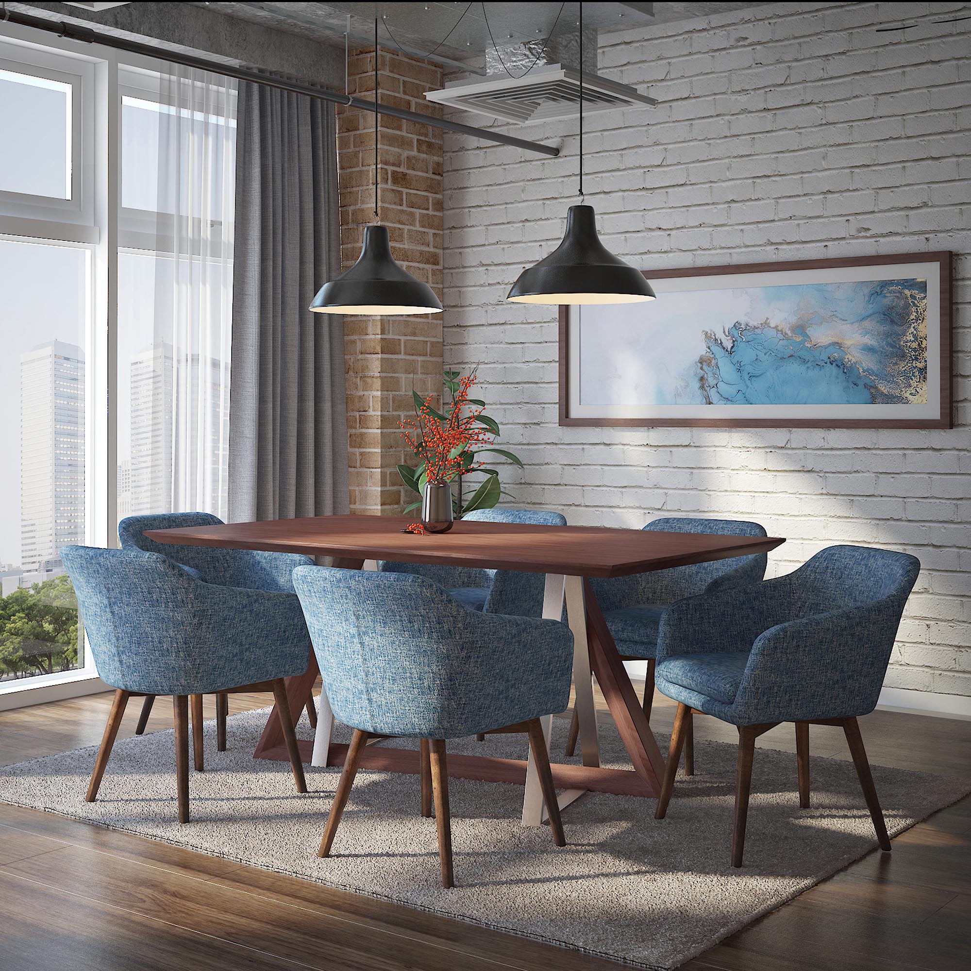 Worldwide Drake Rectangular Dining Table - Image 5