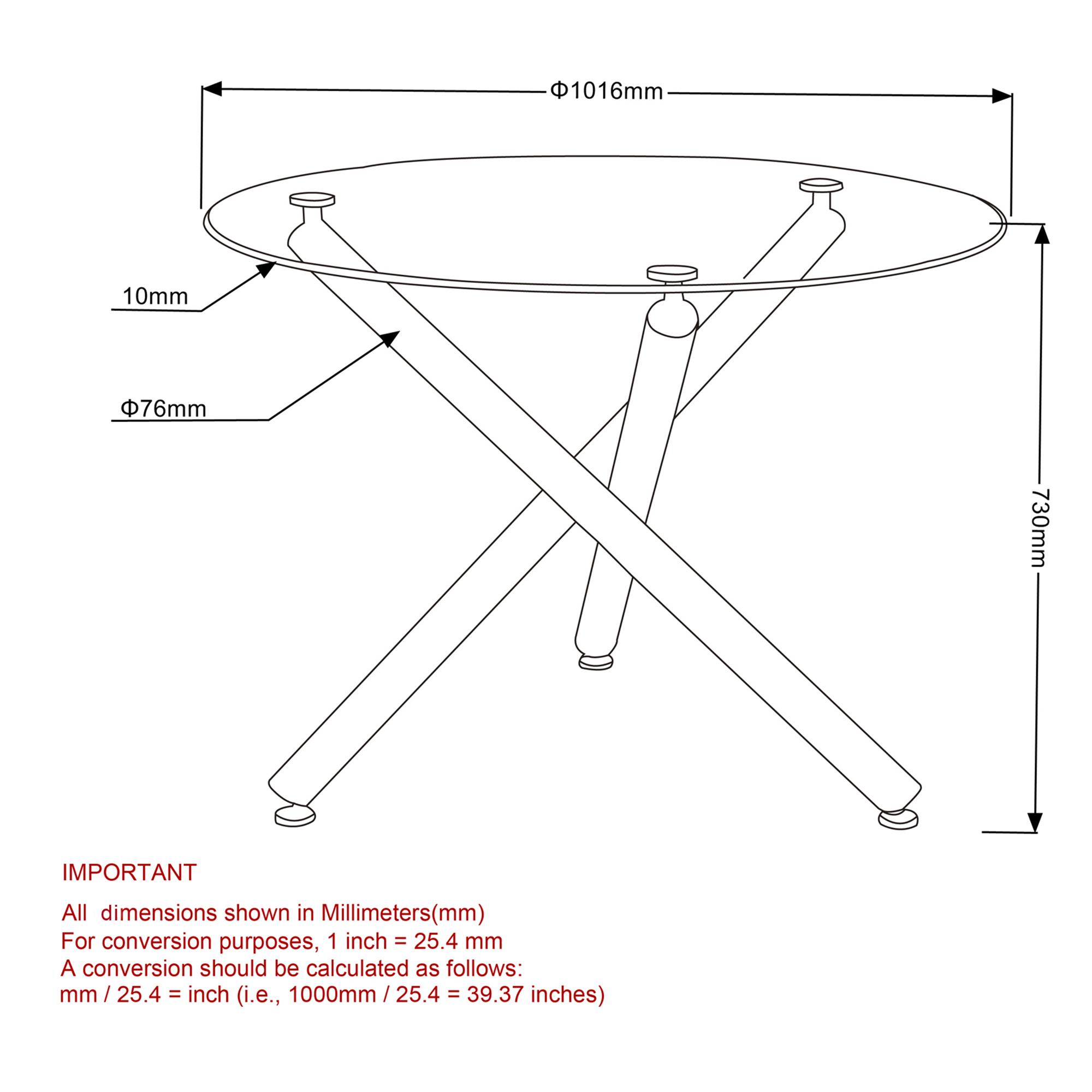 Worldwide Rocca Round Dining Table - Image 8