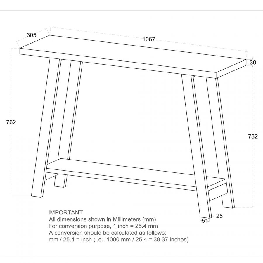 Worldwide Volsa Console Table in Reclaimed - Image 8