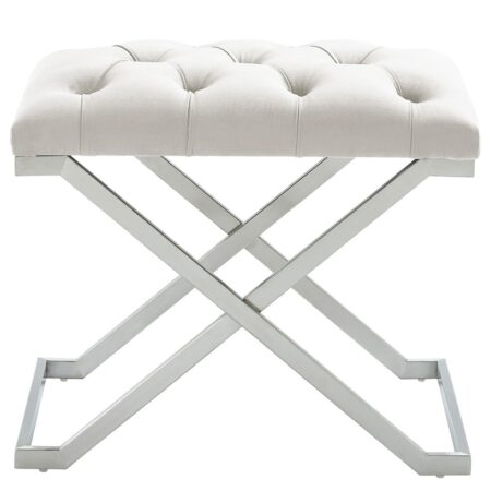 Worldwide Aldo Bench in Ivory/Silver
