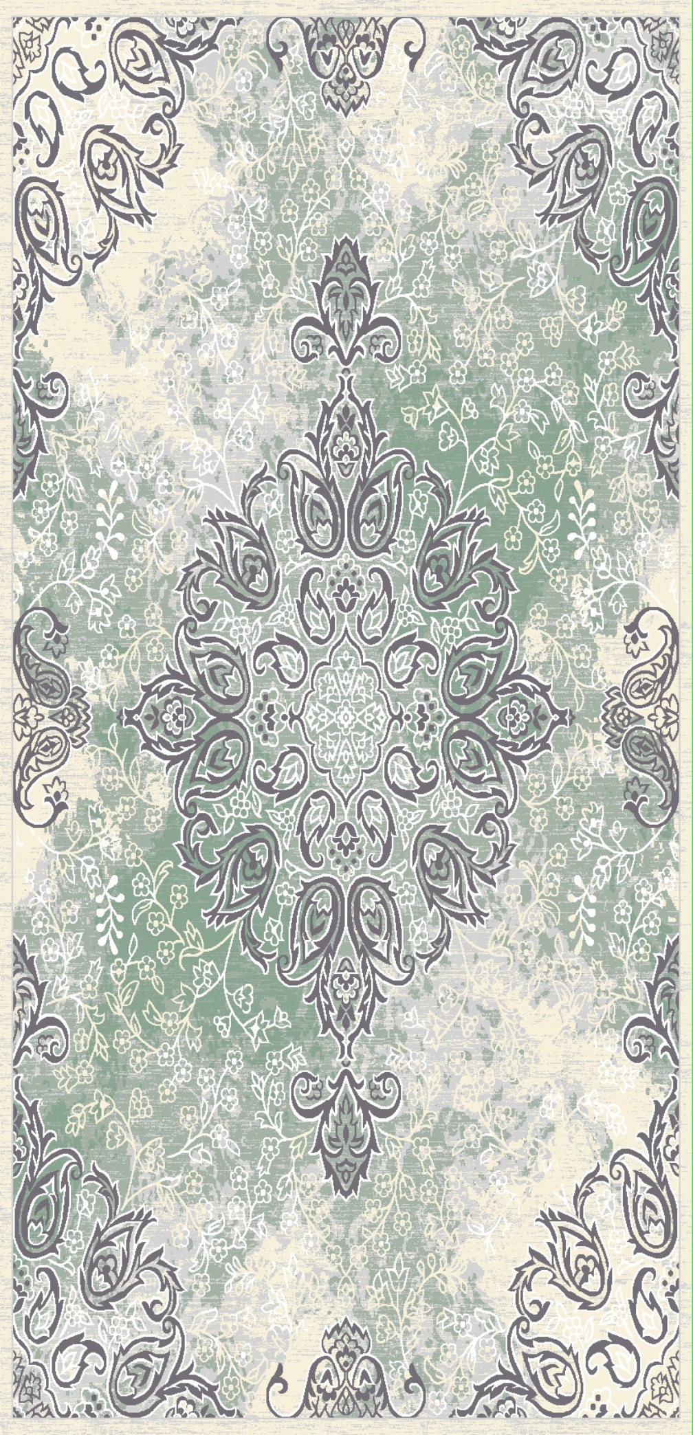 Mersin E1024A-CREAM-GREEN Rug