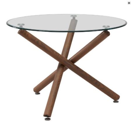 Alternative view of Worldwide Rocca/Lyna 5pc Dining Set, Walnut/Beige