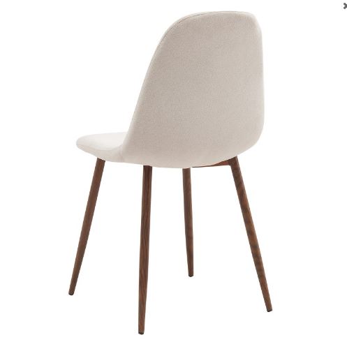 Worldwide Rocca/Lyna 5pc Dining Set, Walnut/Beige - Image 5