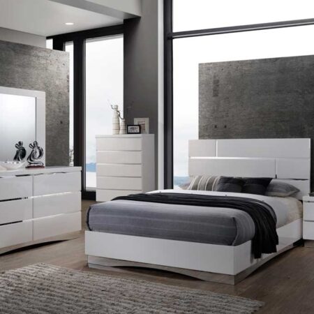 Stoney White Bedroom Set