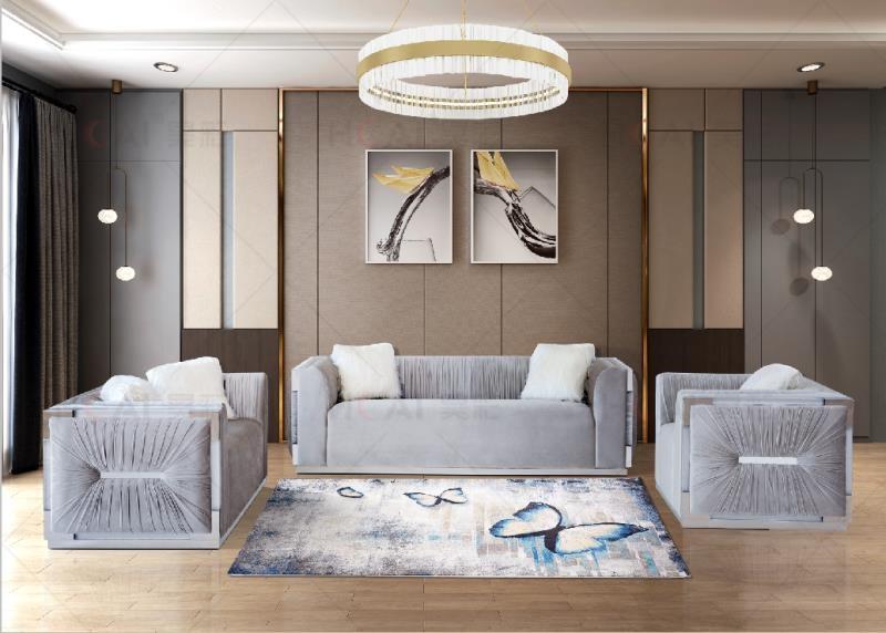 Contempo (#3525) - Silver Sofa