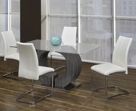 T-324 Napa White 5pc Dining Set