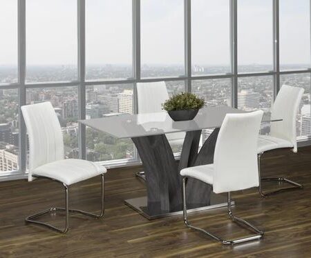 T-321 Austin White 5pc Dining Set