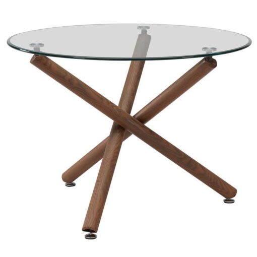 Alternative view of Rocca/Devo 5pc Dining Set, Walnut/White