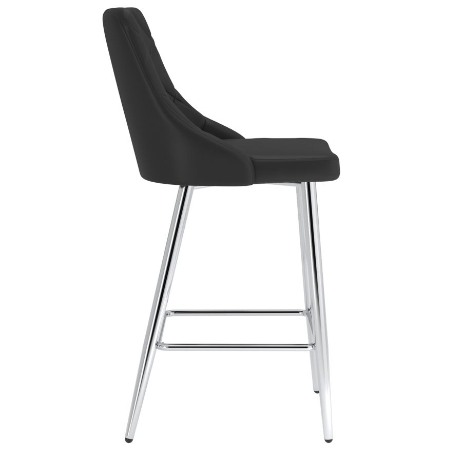Devo 26" Counter Stool, Set of 2, in Black - Image 6