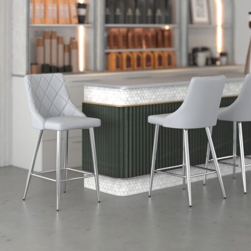 Alternative view of Devo 26" Counter Stool, Set of 2, in Light Grey