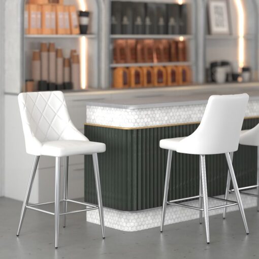 Alternative view of Devo 26" Counter Stool, Set of 2, in White
