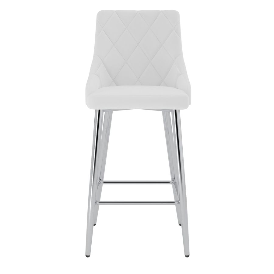 Devo 26" Counter Stool, Set of 2, in White - Image 7