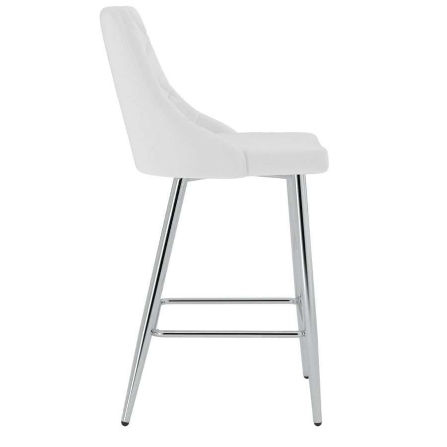 Devo 26" Counter Stool, Set of 2, in White - Image 6