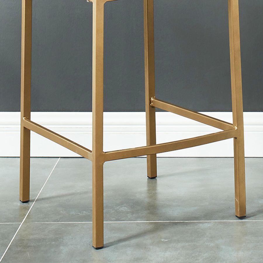 Diego 26 Inch Counter Stool, Set of 2 in Black and Aged Gold Leg - Image 7