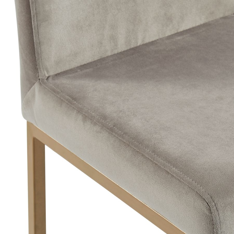 Diego 26 Inch Counter Stool, Set of 2 in Grey and Aged Gold Leg - Image 5