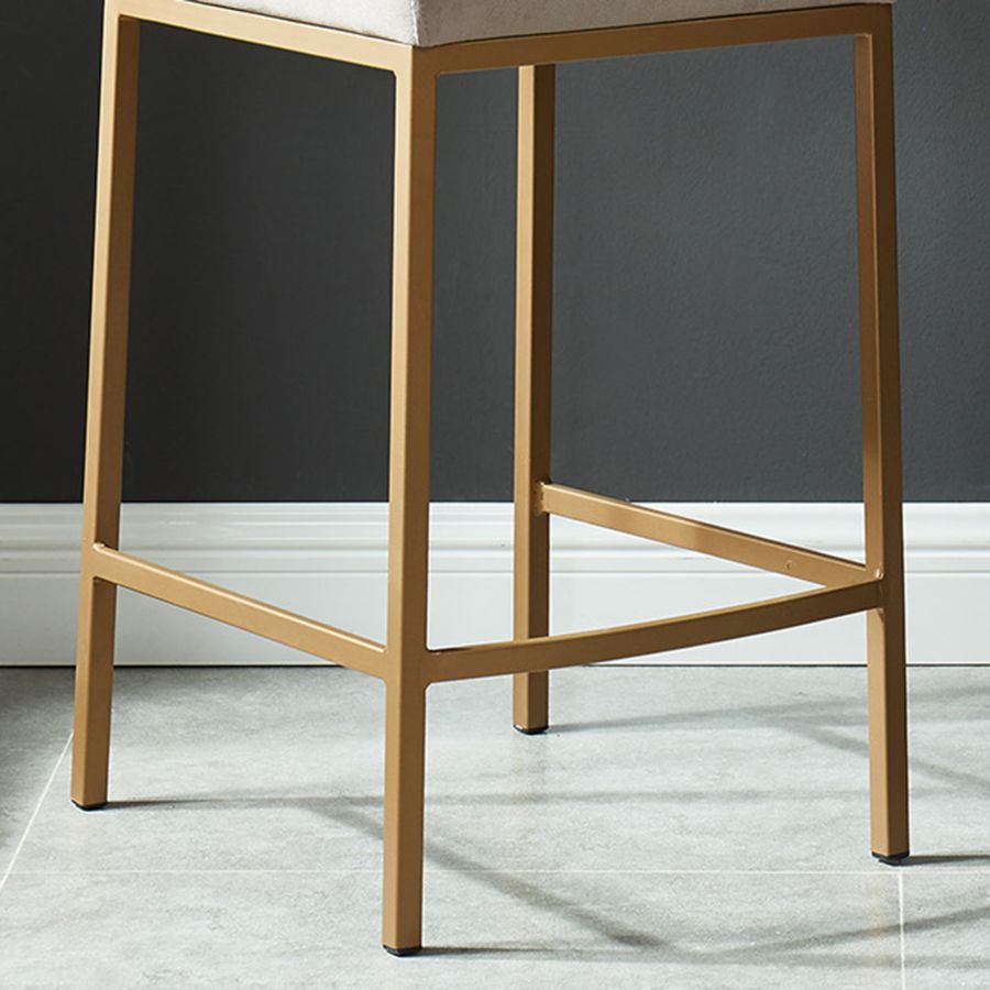 Diego 26 Inch Counter Stool, Set of 2 in Grey and Aged Gold Leg - Image 7