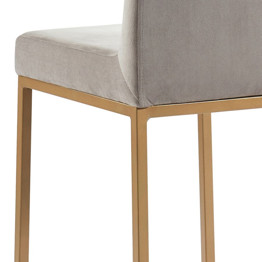 Diego 26 Inch Counter Stool, Set of 2 in Grey and Aged Gold Leg - Image 6