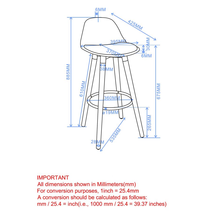 Diablo 26" Counter Stool, Set of 2 in Black and Natural - Image 5