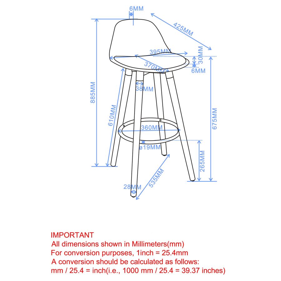 Diablo 26" Counter Stool, Set of 2 in White and Natural - Image 5