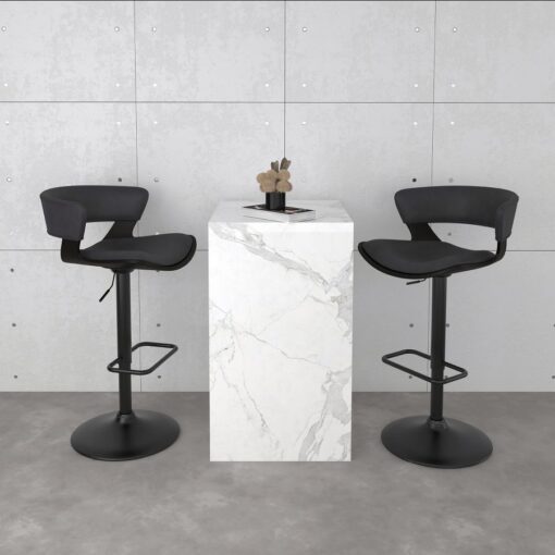 Alternative view of Rover Adjustable Air Lift Stool in Charcoal and Black