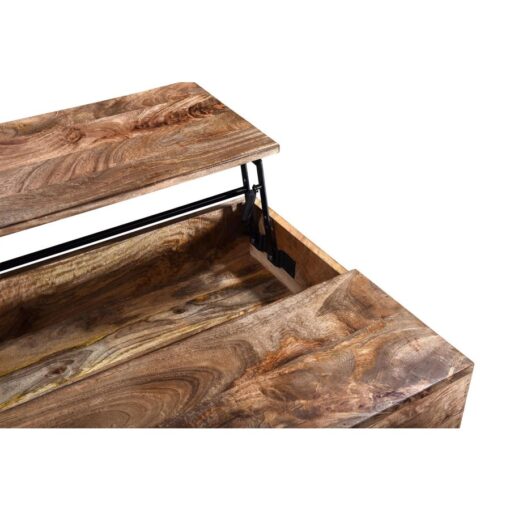Alternative view of Ojas Lift-Top Coffee Table In Natural Burnt And Black