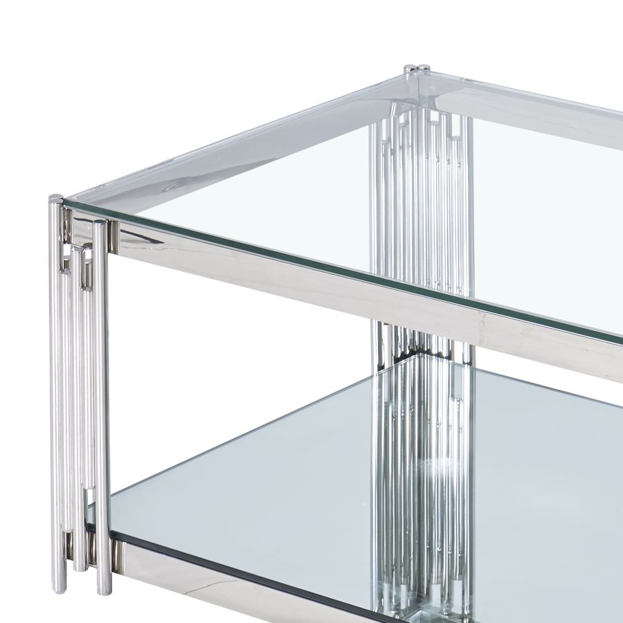 Estrel Rectangular Coffee Table In Silver - Image 2