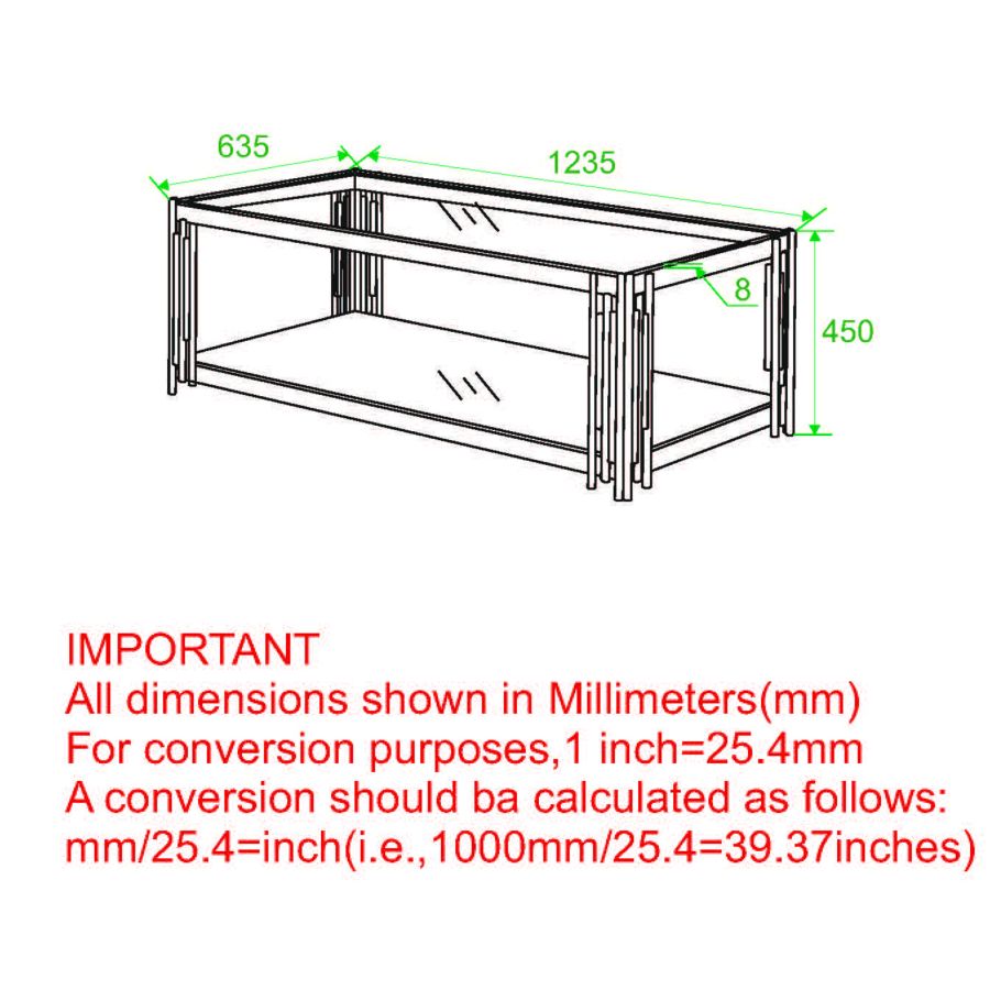 Estrel Rectangular Coffee Table In Silver - Image 3