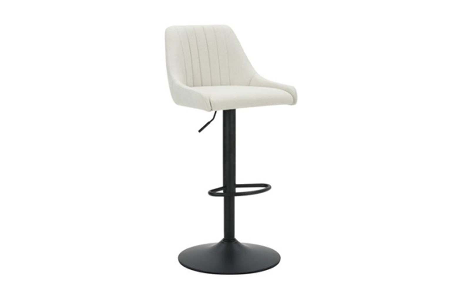 Kron Adjustable Height Air-Lift Swivel Stool, Set of 2, in Beige Fabric
