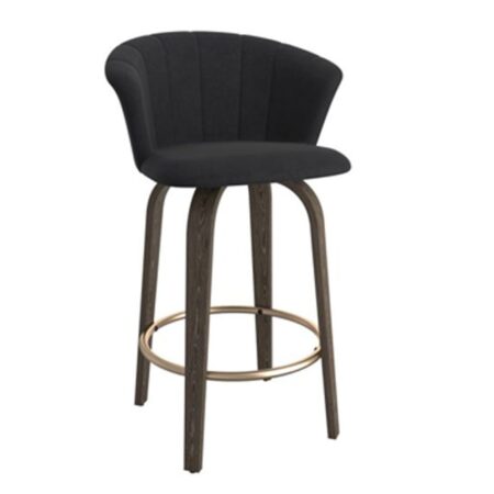 Tula 26" Counter Stool in Black and Washed Oak