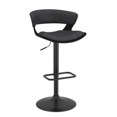 Rover Adjustable Air Lift Stool in Charcoal and Black