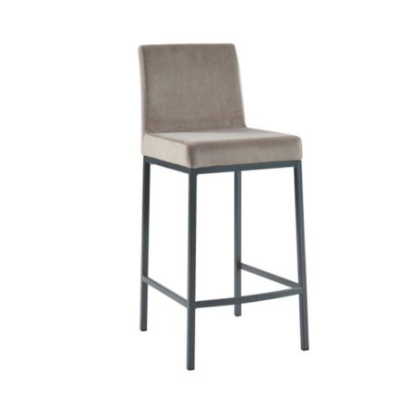 Diego 26 Inch Counter Stool, Set of 2 in Grey and Grey Leg
