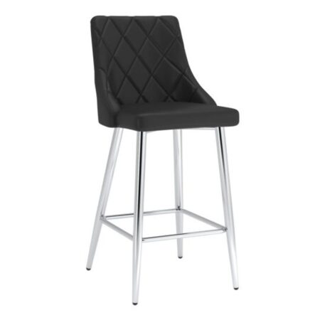 Devo 26" Counter Stool, Set of 2, in Black